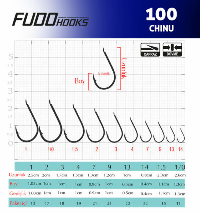 Fudo 1000 CHINU-NK (Nikel) Olta İğnesi