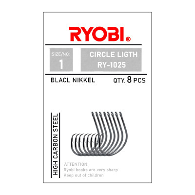 Ryobi RY-1025 CİRCLE LİGHT Black Nikel Olta İğnesi