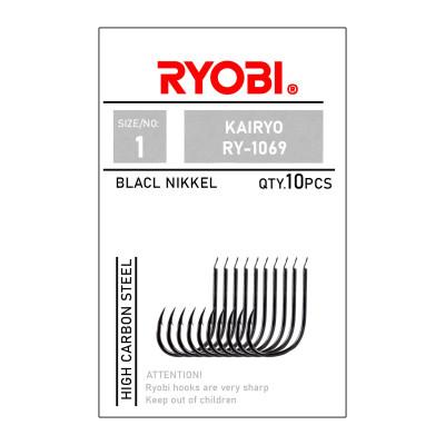 Ryobi RY-1069 KAİRYO Black Nikel Olta İğnesi