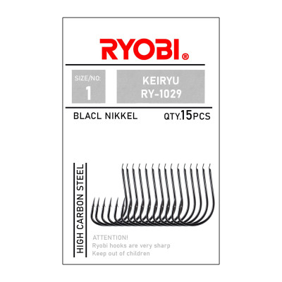 Ryobi RY-1029 KEİRYU Black Nikel Olta İğnesi