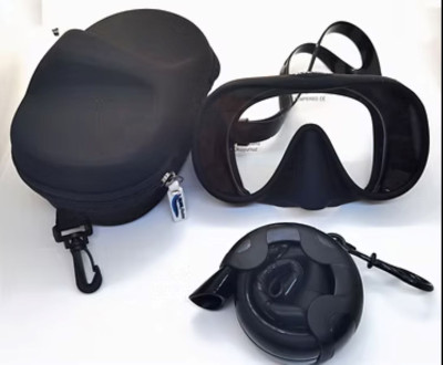 Elve ODM3001-OS12 Silikon Tempered Glass Maske - Komple Silikon Şnorkel Set