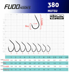 Fudo 3801 MUTSU-BN (Black Nikel) Olta İğnesi