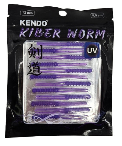 Kendo Killer Worm 5,5 cm. 12 PCS LRF Silikon