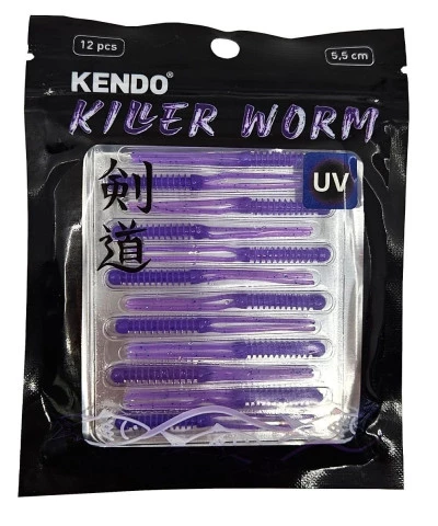 Kendo Killer Worm 5,5 cm. 12 PCS LRF Silikon #Orange