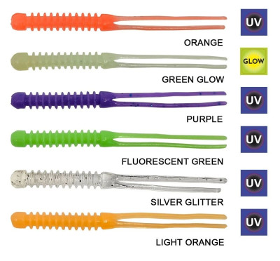 Kendo Killer Worm 5,5 cm. 12 PCS LRF Silikon