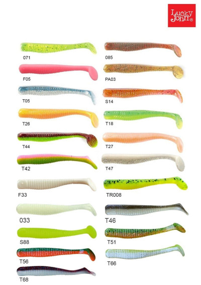 Lucky John Long John 3.1'' (7,87 cm) 8 PCS Silikon