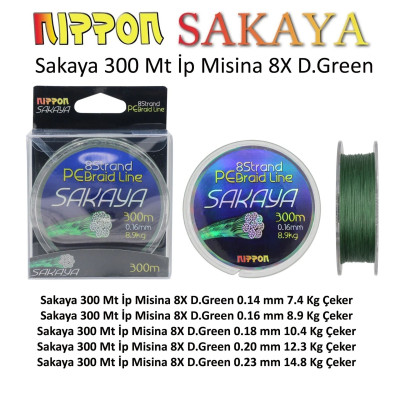 Nippon Sakaya 8X 300 mt. Dark Green İp Misina