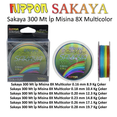 Nippon Sakaya 8X 300 mt. Multicolor İp Misina
