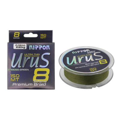 Nippon Urus 8X Braid Moss Green 150 mt. İp Misina