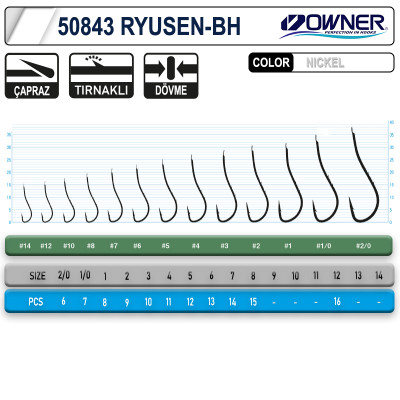 Owner 50843 Ryusen-Bh White Olta İğnesi