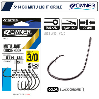 Owner 5114 Mutu Light Black Chrome Olta İğnesi #3