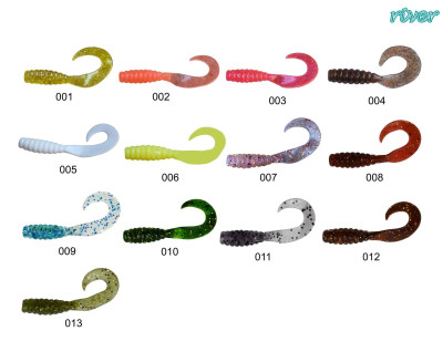 River Twister Tail Silikon 6 cm. 10 PCS
