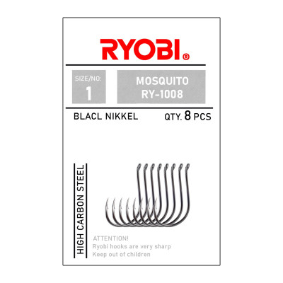 Ryobi RY-1008 MOSQUİTO Black Nikel Olta İğnesi