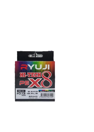 Ryuji Hi-Tech X8 0,13 mm.150 mt. Multicolor İp Misina