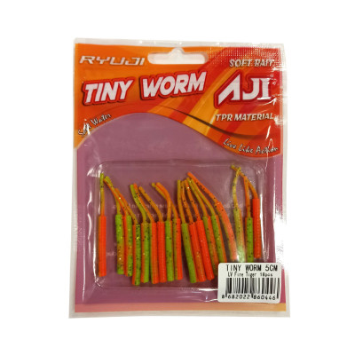 Ryuji Tiny Worm 5 cm. 18 PCS LRF Silikon