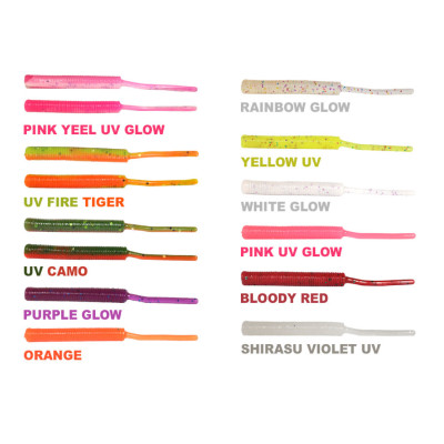 Ryuji Tiny Worm 5 cm. 18 PCS LRF Silikon