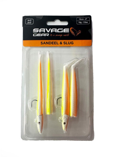 Savage Gear Sandeel&Slug 10 cm. 10 gr. Lemon Back 4+2 Adet Silikon