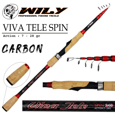 Wily Viva  2,40 mt. 7-28 gr. Olta Kamışı